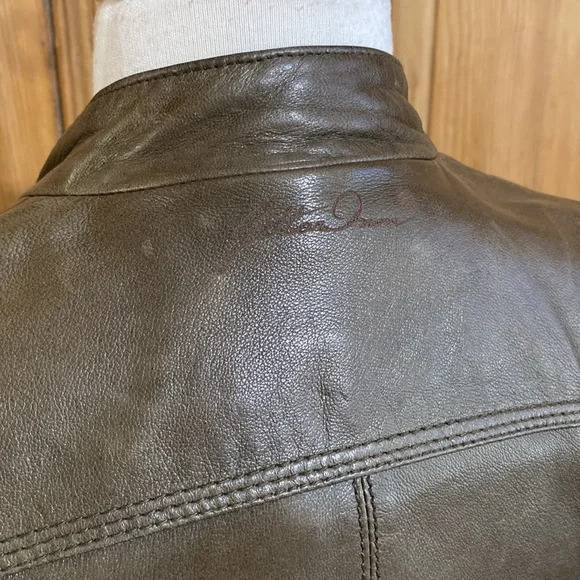 G-star Brown leather bomber